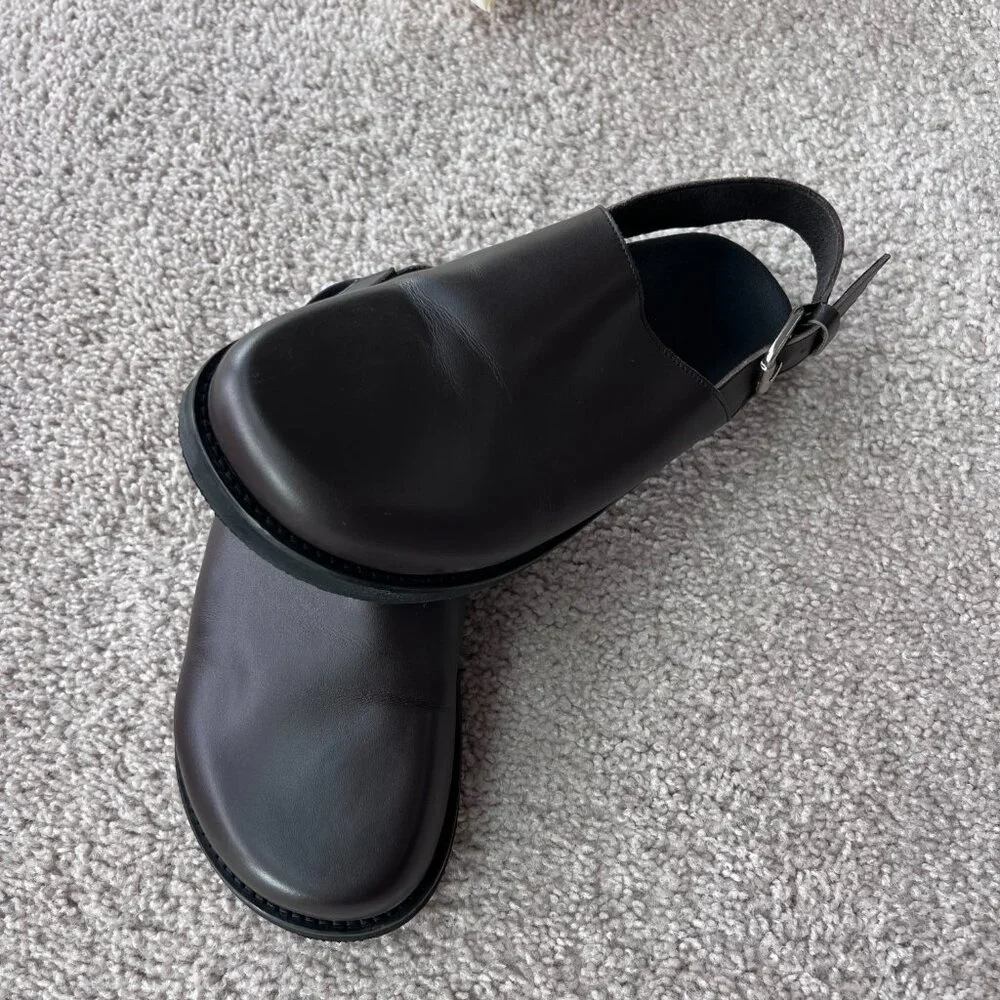 Pilcro leather slingback slides - Picture 5 of 5
